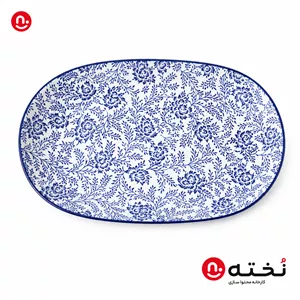 دیس سرامیکی برند دنی هوم-طرح شکوفه آبی-مدل YP2055