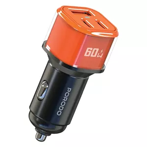 شارژر فندکی پرودو مدل CCR60W سه پورت 60W