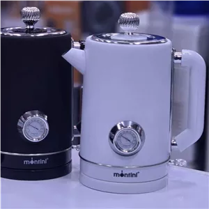 کتری برقی مونتینی Biro با نمایشگر دما و بدنه دوجداره - مشکی