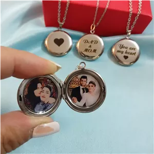 گردنبند لاکت مخفی با عکس یا متن دلخواه