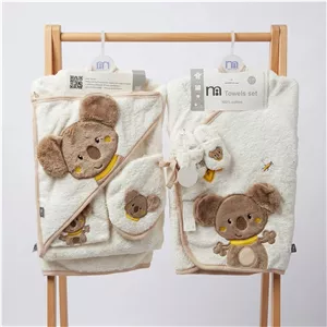 ست حوله ۵ تکه نوزادی مادرکر (Mothercare) مدل کیمونو طرح کوآلا | کانگومام