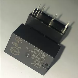 رله لچینگ 12 ولت دو کنتاکت 5 آمپر 8 پین برند HONGFA |مدل HFE60/12-1HDT-L2