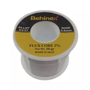 سیم قلع بهینکس 50 گرمی قطر 0.8 میلیمتر (نمایندگی رسمی بهینکس)