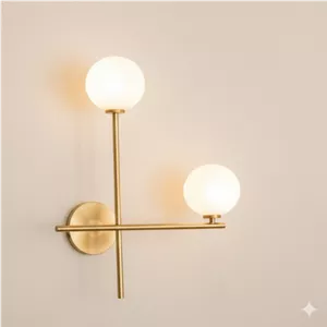 دیوارکوب مدرن شیک فلزی 2 شعله حبابی D123