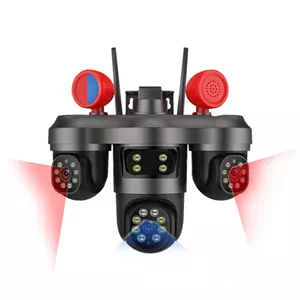 دوربین سیمکارتی ۳ لنز IPC-V380-LX-CD36CF رزولوشن 15 مگا پیکسل(هر سه لنز موتوردار دار و قابلیت چرخش از داخل برنامه می باشد) آژیر دار