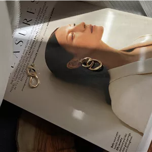 گوشواره کارتیر درشت ابکاری طلا