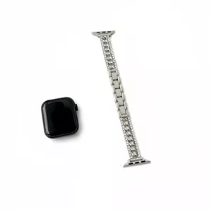 بند استیل زنجیر نگینی اپل واچ  مناسب سایز 44mm  لوکس، ضدزنگ، ۴ رنگ جذاب