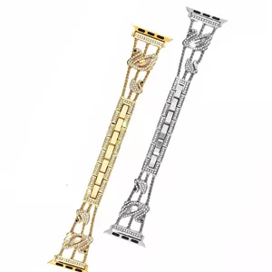 بند استیل قو نگینی اپل واچ  مناسب اولترا Ultra / Ultra 2 / Ultra 3| لوکس، ضدزنگ، ۴ رنگ جذاب