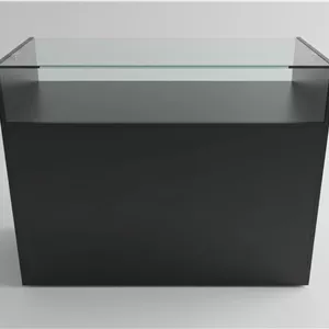 میز ویترین پیشخوان mdf کشو دار رنگ سفید