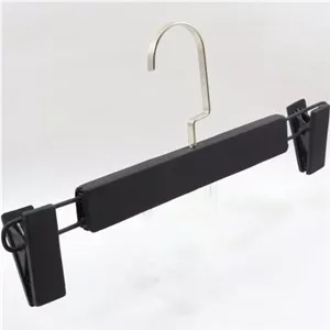 چوبکار دو گیره  مشکی - چوب لباسی درجه یک بسته 20 عددی