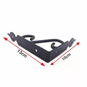 گونیا طبقه فلزی فرفورژه مشکی 10 در 13 سانتی‌متر بسته 2 عددی