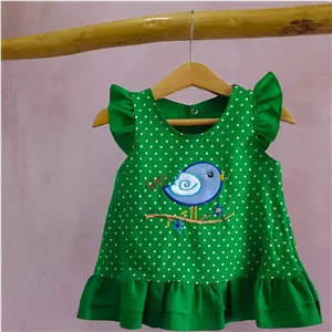 سارافون دخترانه گنجشک کتان نخ خنک چهار رنگ سایزبندی 1 تا 3 سال