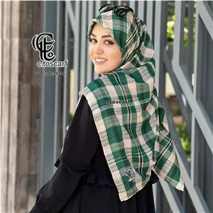روسری نخی کاستوم قواره 140 دور چرخ دوز مزونی ایستایی عالی
