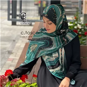 شال و روسری طرح رزین نخی کاستوم قواره بزرگ 140 سانتی شیک و مجلسی
