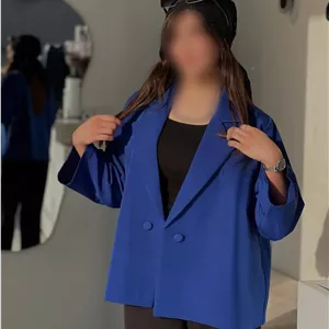 کت لش کلاسیک زنانه آبی کاربنی‌ مازراتی بهاره/عیدانه ترند نوروز امسال