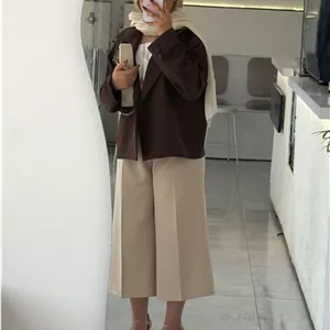 کت هات چاکلت/کت کلاسیک رسمی زنانه قهوه ای موکا تیره