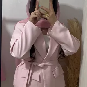 کت تک کلاسیک رسمی زنانه صورتی پودری /کت مازراتی زنانه/بهاره عیدانه