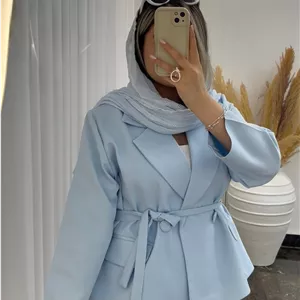 کت تک عروسکی زنانه آبی آسمانی/کت مازراتی زنانه/بهاره عیدانه