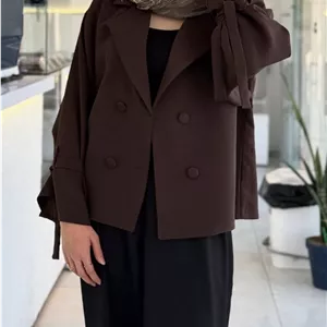 کت هات چاکلت🍫☕/کت کلاسیک رسمی زنانه قهوه ای موکا تیره