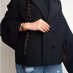 کت تک زنانه و دخترانه عروسکی مشکی مازراتی عیدانه بهاره/ترند نوروز امسال