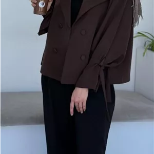 کت تک عروسکی دخترانه و زنانه مازراتی قهوه ای موکا بهاره/عیدانه ترند نوروز امسال