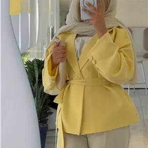 کت تک زنانه و دخترانه عروسکی مازراتی زرد کره ای عیدانه بهاره/ترند نوروز امسال
