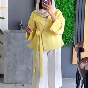 کت تک زنانه و دخترانه عروسکی مازراتی زرد کره ای عیدانه بهاره/ترند نوروز امسال