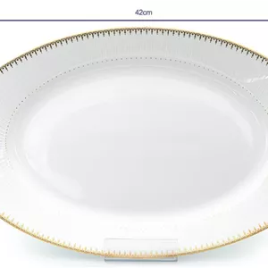 دیس چینی زرین ایتالیا اف طرح سپیدار درجه عالی سایز 42