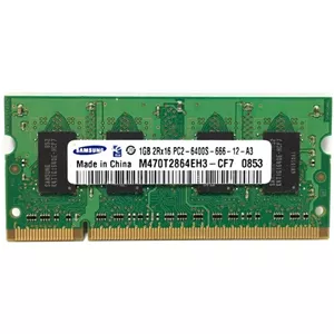 رم لپ تاپ سامسونگ تک کاناله مدل 6400s فرکانس 800 مگاهرتز DDR2 تایمینگ CL12 حافظه 1 گیگابایت کارکرده