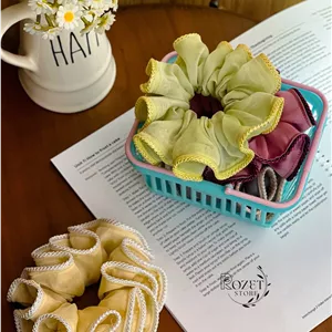 کش مو حریر ساده نواردار
