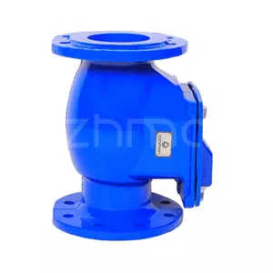 شیر یکطرفه دریچه ای زبانه لاستیکی PN16 چدنی سایز 4 اینچ آژمان 