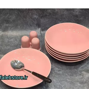 بشقاب خورشت خوری سرامیکی استون ور صورتی رومز 1 عددی