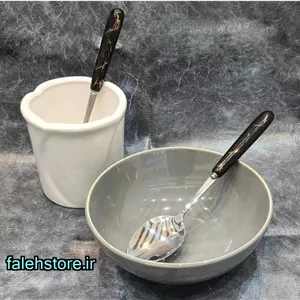 کاسه آبگوشت خوری گود سرامیکی استون ور طوسی رومز 1 عددی