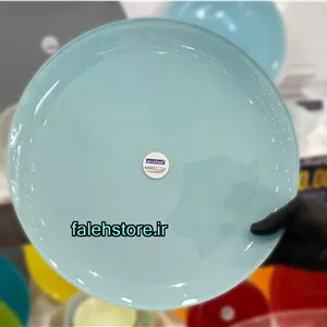 دیس آرکوفام شیشه ای آبی آسمانی براق 1 عددی