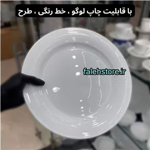 دیس چینی گرد سفید 31 سانتی زرین هتلی 1 عددی