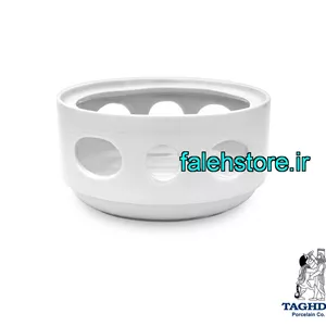 وارمر قوری چینی سفید تقدیس 2 نفره طرح هتلی 1 عددی