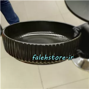 کاسه سرامیکی شیاردار مشکی استون ور بن سای 1 عددی