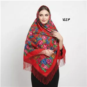 روسری ترکمن اصل پشمی ضخیم زنانه قواره بزرگ مناسب پاییز و زمستان