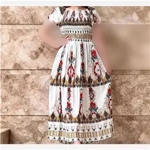 پیراهن ساحلی زنانه کریشه وارداتی هندی آستین کوتاه فری سایز تا 54