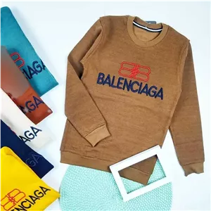 بلوز پسرانه یقه گرد طرح BALENCIAGA پارچه پنبه کبریتی