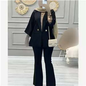 کت تک اسپرت زنانه جنس مازراتی درجه یک رنگ مشکی سایز 36 تا 52
