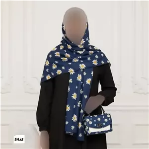 ست کیف و روسری گوچی با کیف مخمل و چرم و روسری نخی منگولهدار قواره 130