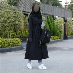 مانتو دانشجویی تینا جنس پرشیا کمربنددار