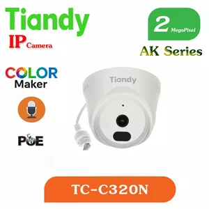 دوربین دام AK تحت شبکه 2 مگاپیکسل TC-C320N برند تیاندی | دید در شب رنگیمیکروفن