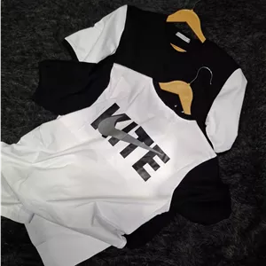تیشرت مردانه نایک اندامی فیت طرح ترکیب سفید و مشکی از جنس نخ پنبه (Nike Essential Cotton T-Shirt)
