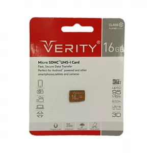 کارت حافظه VERITY کلاس U1 10 Micro SDHC سرعت 95MB/s ظرفیت 16 گیگابایت