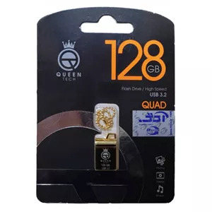 فلش QUEEN TECH USB3.2 مدل QUAD ظرفیت 128 گیگابایت