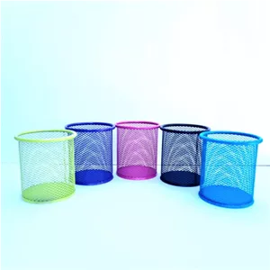 جاقلمی توری فلزی استوانه‌ای | Metal Mesh Pen Holder Cylinder 