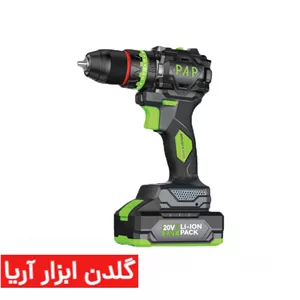دریل شارژی براشلس 20 ولت 2 دور 2 باتری پی ای پی مدل BID-2015
