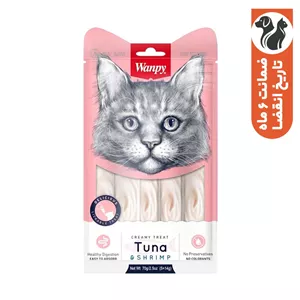 بستنی گربه ونپی مدلTUNA & SHRIMP وزن 350 گرم بسته 25 عددی